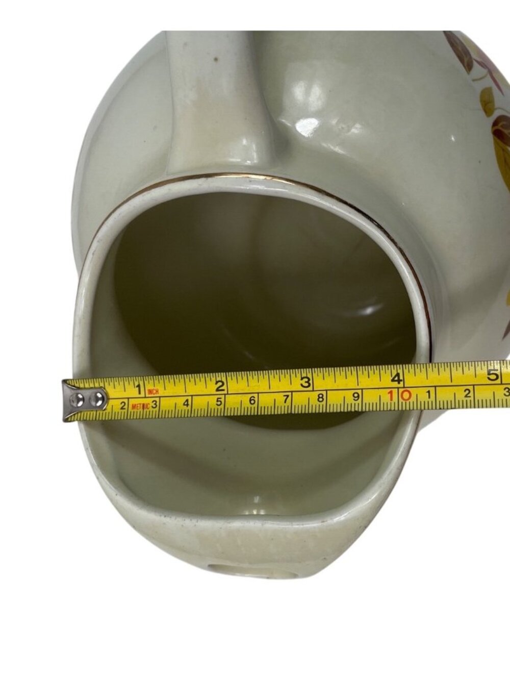 Vintage 1950 Hall’s Superior JEWEL TEA Autumn Leaf BALL JUG PITCHER 7.5” tall - Picture 12 of 12